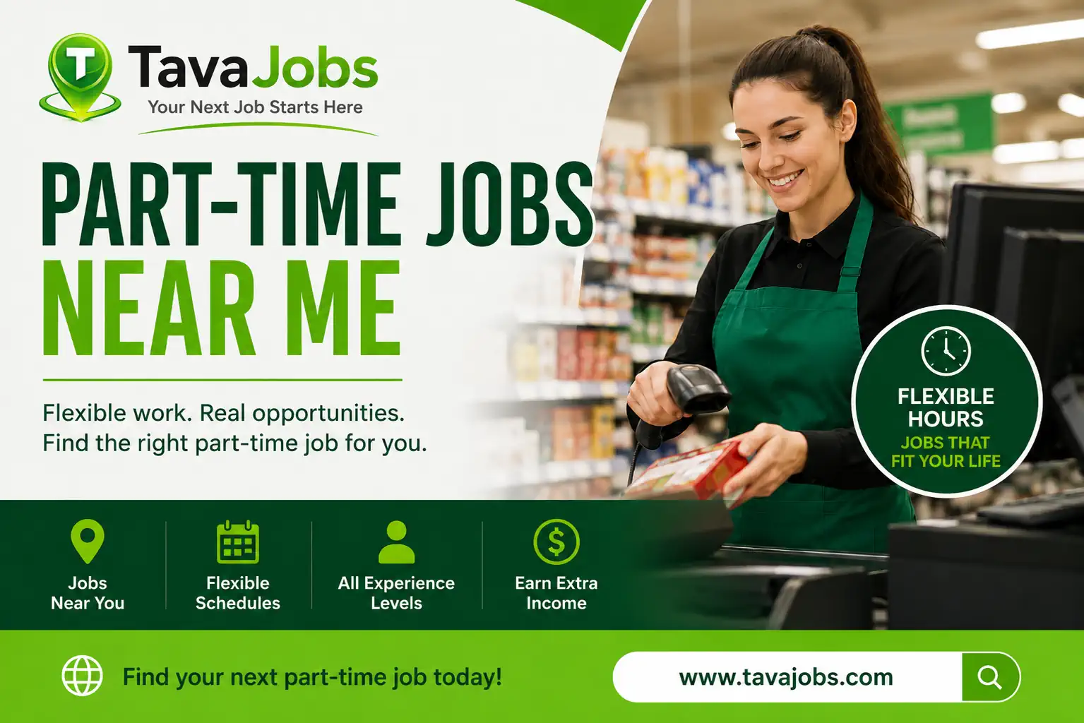 How to find part-time jobs near you with TavaJobs