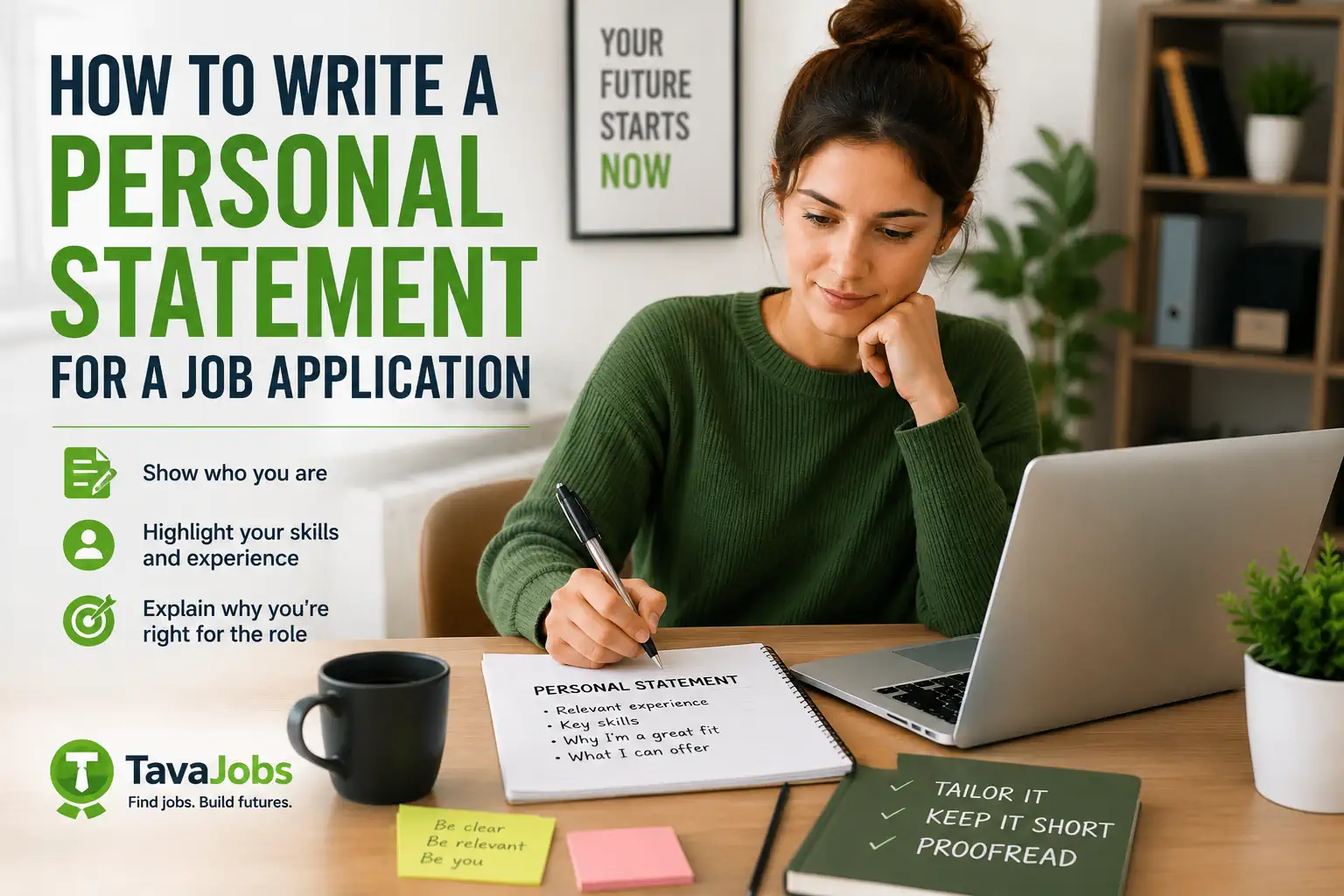 How to write a personal statement for a job application with TavaJobs